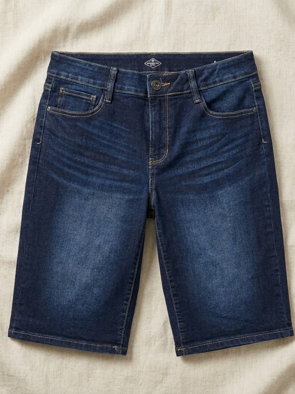 St. John's Bay Dark Blue Denim Bermuda Shorts Woman's Size 8